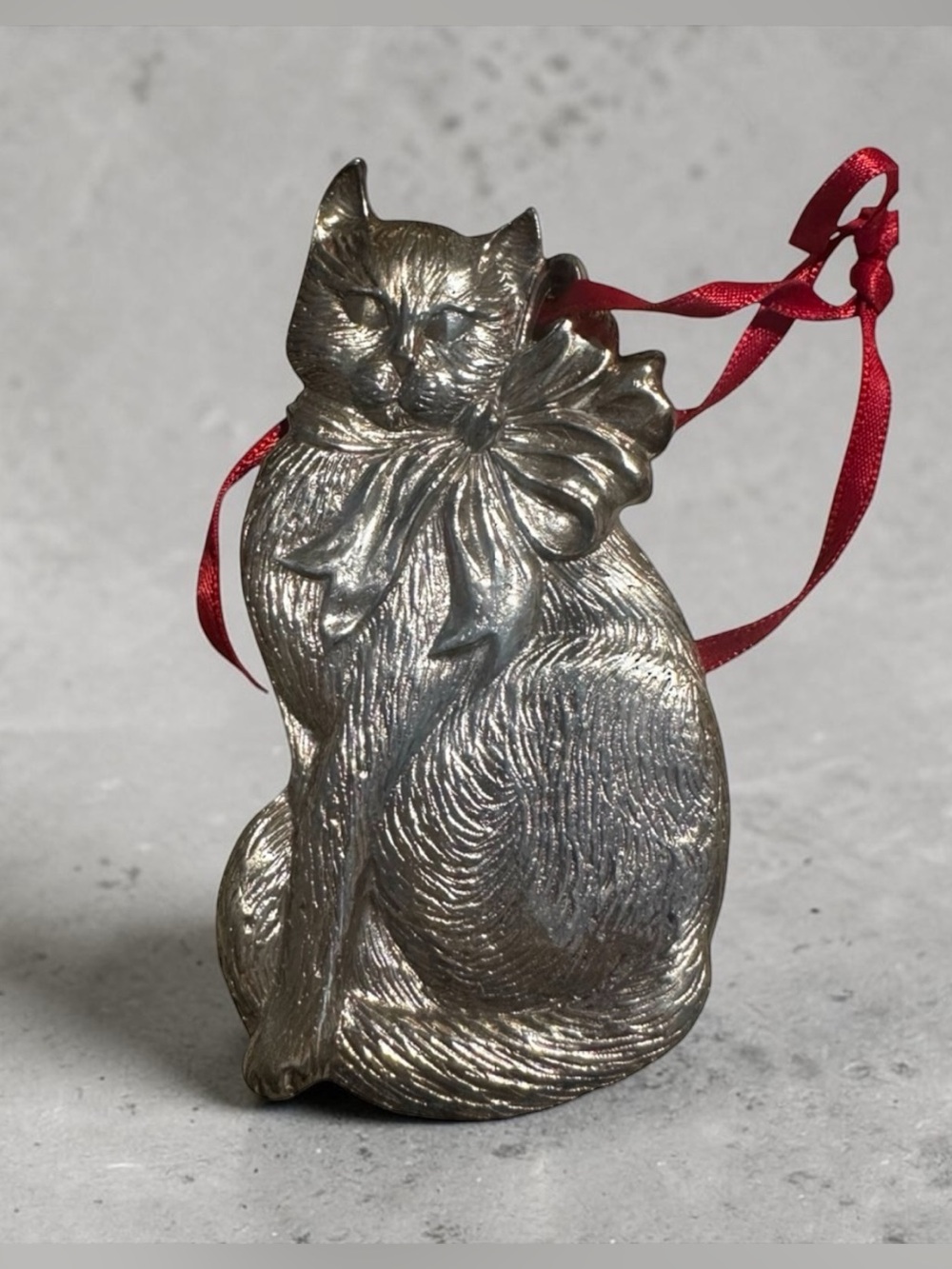 Vintage Ornament Gorham Cat Silverplate